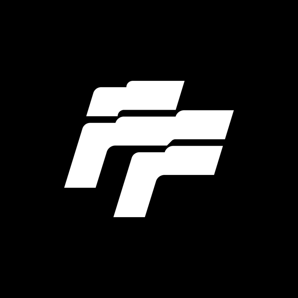 Letter FF Flag Logo - 3