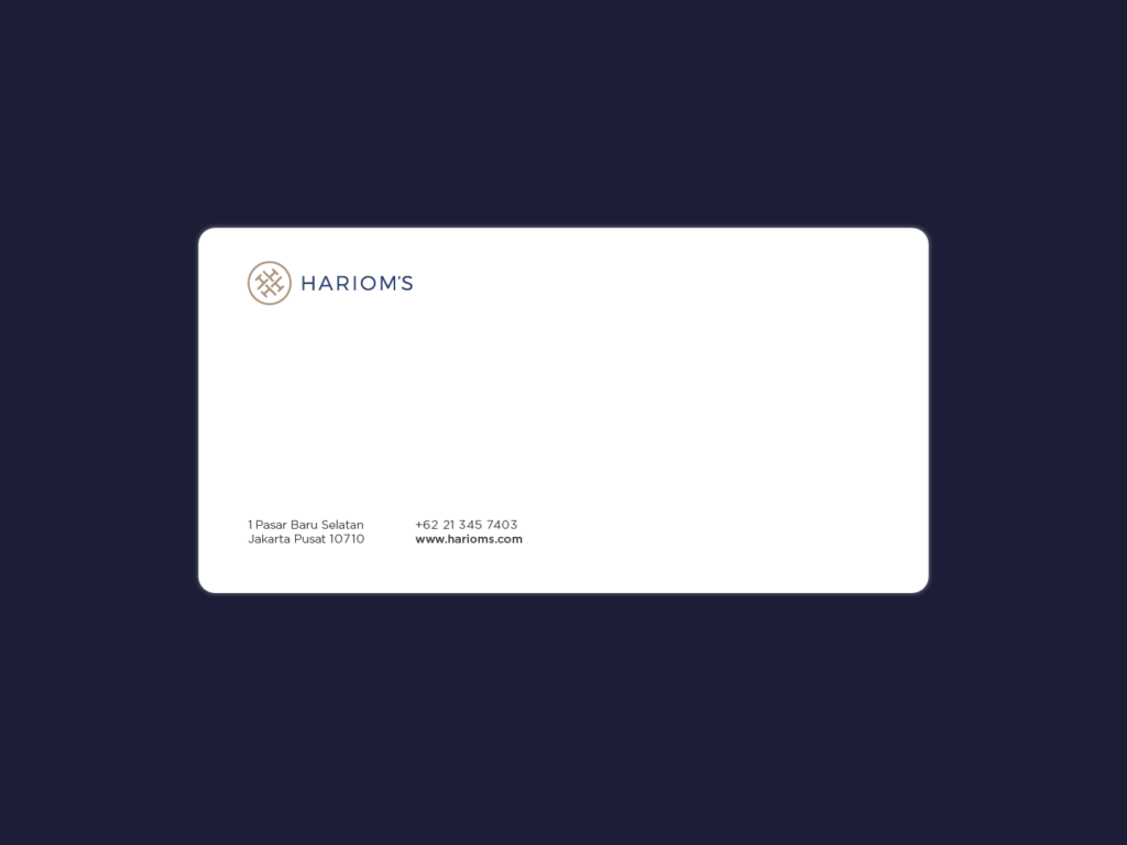 Harioms Tailor Brand Identity