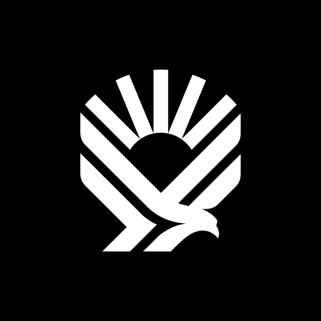 Flying bird travel logo