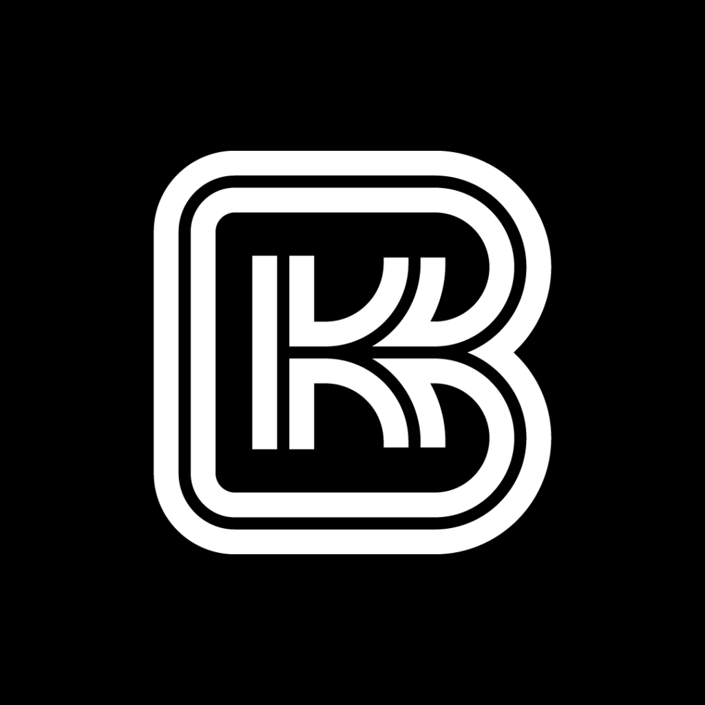 BK or KB Modern Tree Logo