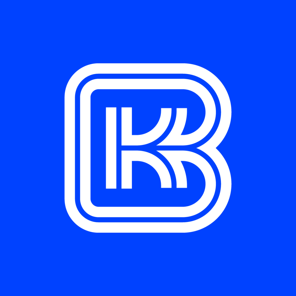 BK or KB Modern Tree Logo - 2