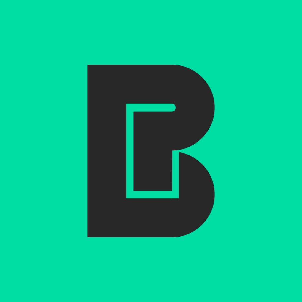 Minimalist Geometric BP or PB Logo
