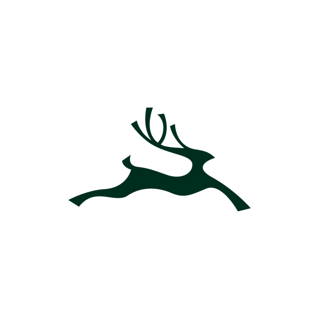 Running Deer Minimalist Logo - 2