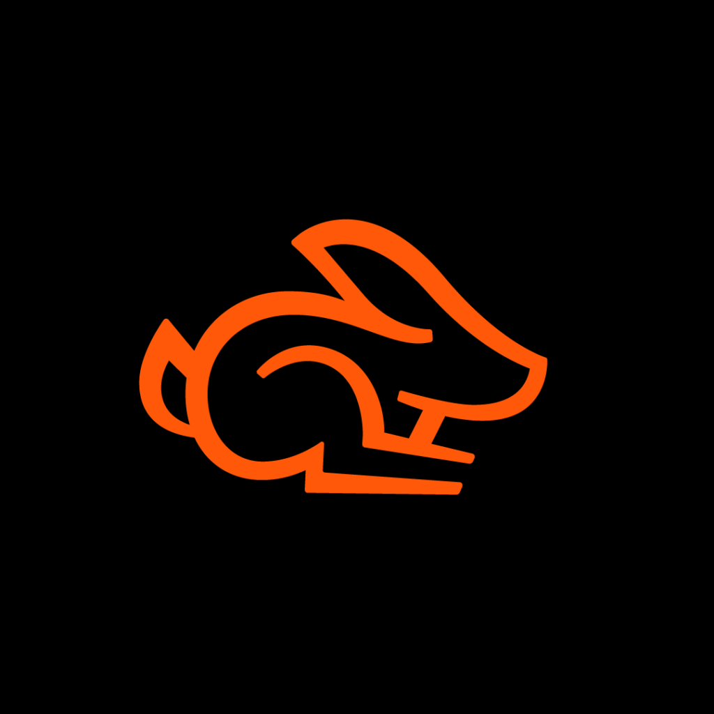 Rabbit Running Elegant Logo - 2