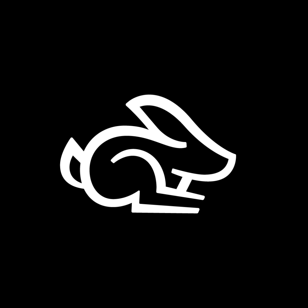 Rabbit Running Elegant Logo - 3